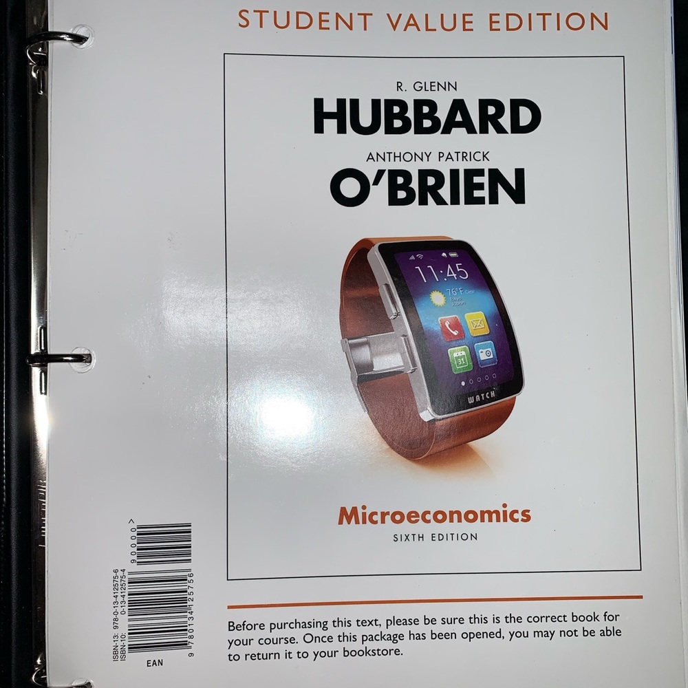 Microeconomics 6th Edition (Loose-Leaf) Pearson